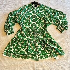 Alex Marie Green and White Floral Dress